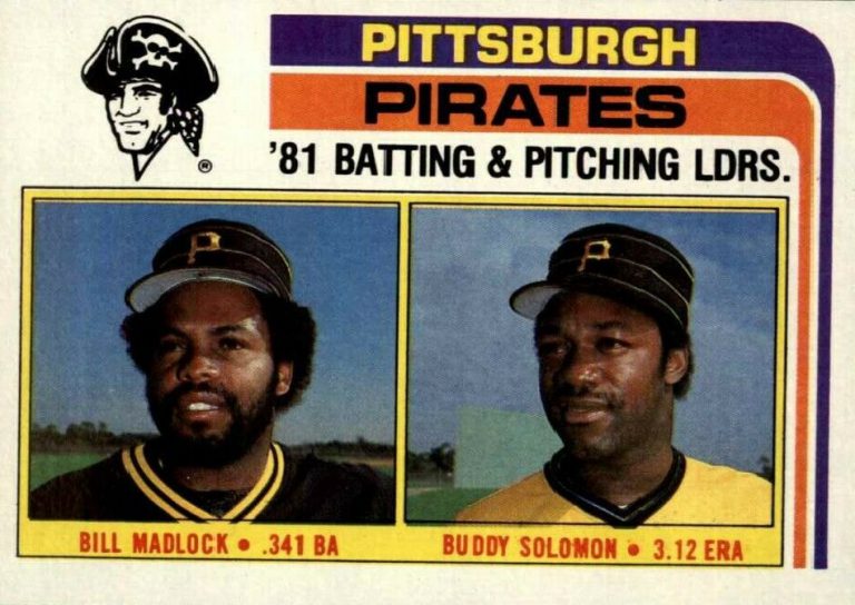 1982 Topps Pirates Leaders