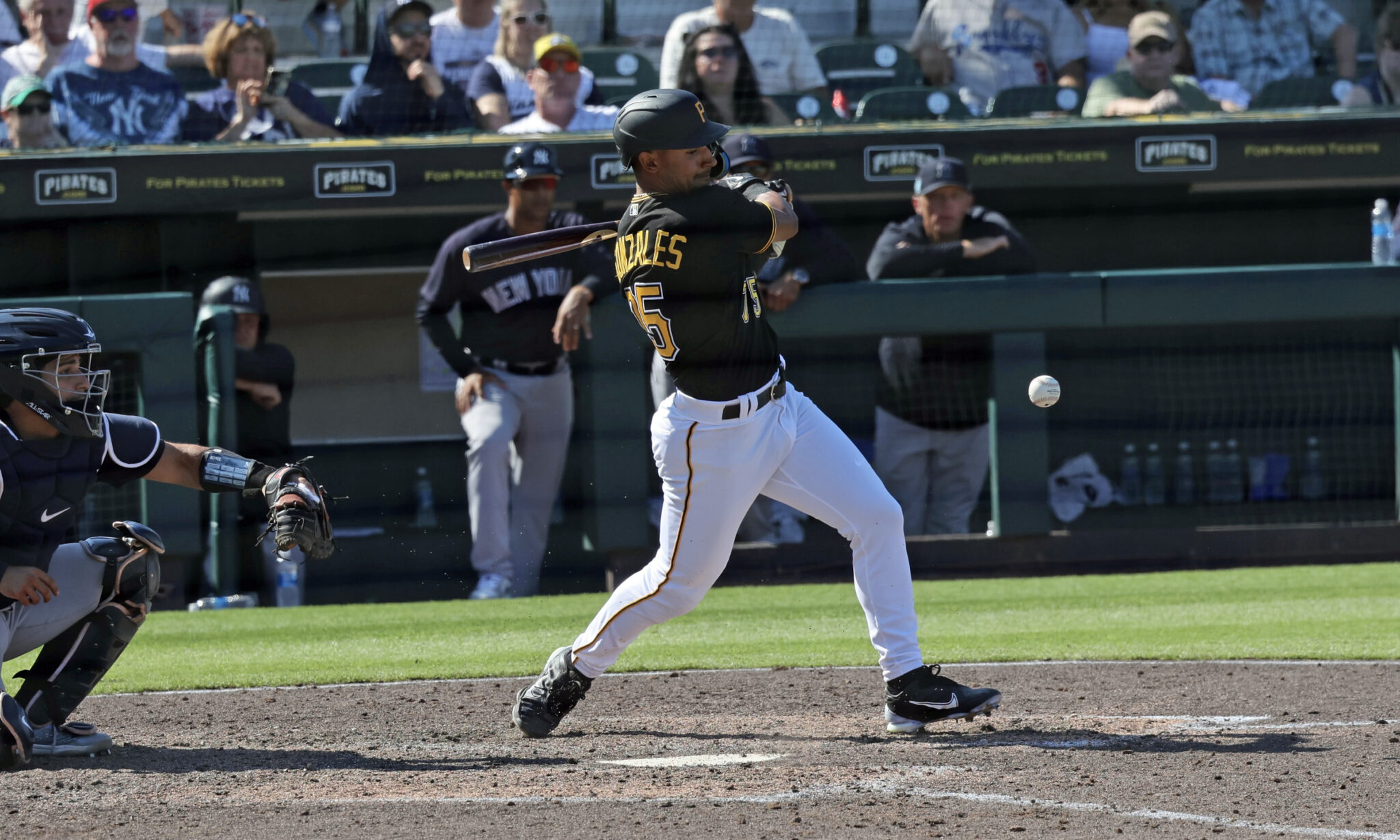 Pittsburgh Pirates Nick Gonzales (81) before a Major League Spring Training  game against the Toronto Blue